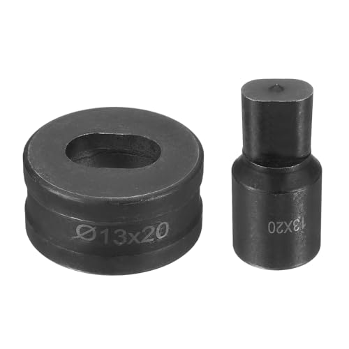 HARFINGTON Hydraulic Hole Punch Die 13mm x 20mm Oval Hole 40Cr Steel Electric Punching Kit for CH70 Electric Punching Machine, Black