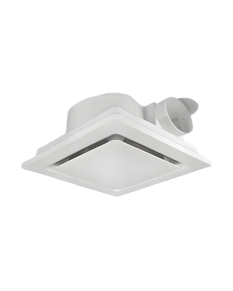 Bathroom Exhaust Fan 10" Panel, 8" Hole Size, Ceiling Mount Ventilation Fan without Light, Square Quiet Ventilation 111 CFM, 4" Duct Extractor Fan for Home Bathroom Office, White