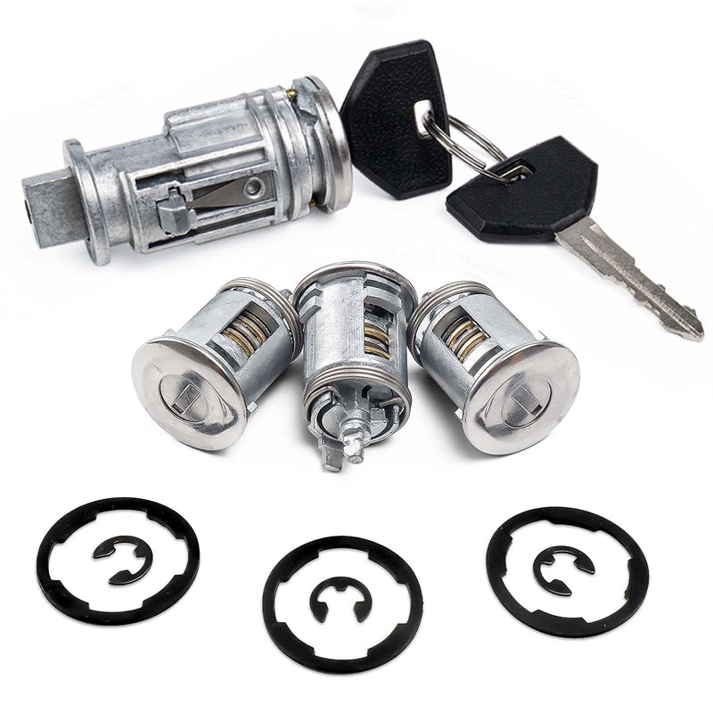 Ignition Switch Lock Cylinder with Door Lock & Keys Fit for Jeep Wrangler TJ Cherokee XJ 1998-2001 Replaces# 5003843AB, 4746311, 703719, 68001713AA For Wrangler TJ 1998-2001