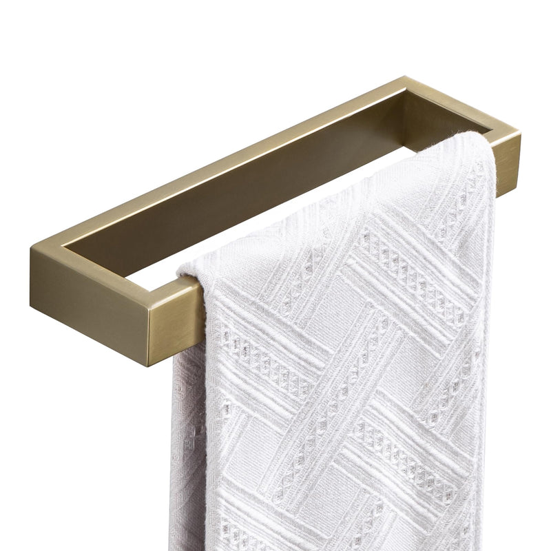 Towel Bar, 9 Inch Hand Towel Holder Wall Mount, Towel Racks for Bathroom Accessories, Stainless Steel Towel Ring Hardware (Brushed Gold, 1 Pack) Brushed Gold