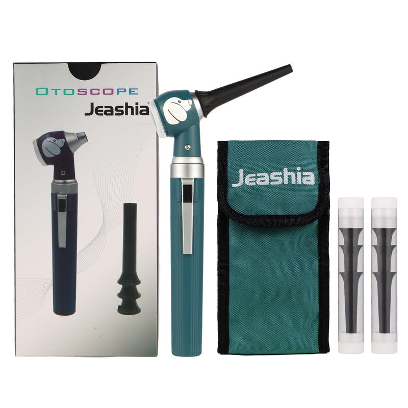 Pocket Veterinary LED Otoscope - Pet Ear Scope with Light for Dogs & Cats, 6 Disposable Tips (4/6/9mm), Portable Ear Infection Detector (Green) Dog-Green