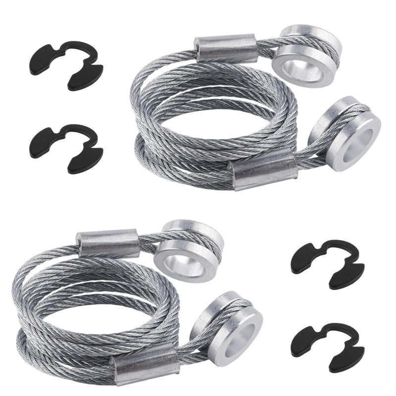 2pcs Hood Release Cable with 4 Circlips, 41.73in Hood Control Cable Replacement Compatible with Peterbilt 1987-2010 357 375 377 378 379 Replacement Parts Accessories L92-6000-0718/924-5402