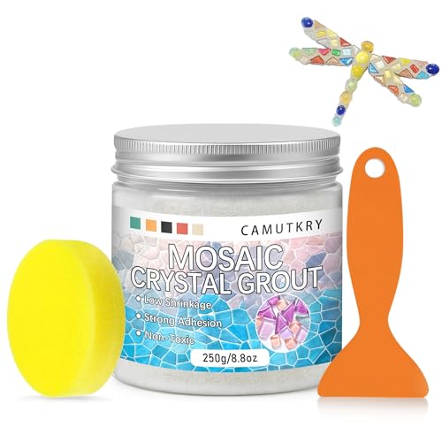 Mosaic Crystal Grout – Ultimate Grouting Solution & DIY Craft Essential for Mosaic Tile Projects, Handmade Art, & Home Decor (8.8oz)