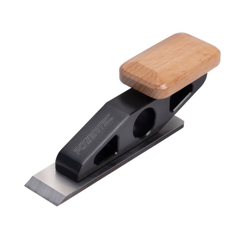 POWERTEC Chisel Plane with Flat Blade – Compact Edge Trimming Tool for Woodworking, Plug Trimming, Joinery Cleanup – Includes Wrench (72162) Chisel Plane w/Flat Blade