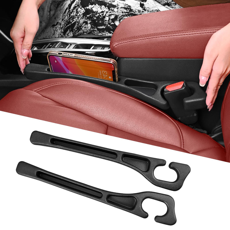 7F Car Seat Gap Filler, Organiser Between Seat and Centre Console, Universal Car Accessories, Fit SUV Truck Storage Black