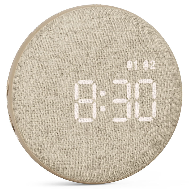 REACHER Travel Vibrating Alarm Clock for Heavy Sleepers Adults, Silent, Dual Alarm Clock, Compact Under Pillow Bed Shaker, Rechargeable Battery Operated, Small, Portable