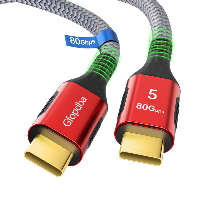 Thunderbolt 5 Cable 10FT Compatible, 80Gbps, 120Gbps BW, PD 240W, 8K@165Hz, 4K@540Hz, USB4 2.0 USB C Display Cable for Thunderbolt 4/5, iPhone 17, SSD, Mac mini M4 / M4 Pro, MacBook Pro M4 M5