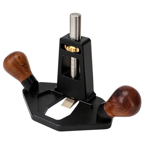 Router Plane Handheld Woodworking Tool for Tuning Joinery Cutting Dados Grooves Mortise for Surface Smoothing, Quick Adjust with Depth Stop Bench Planer Flat Bottom Edged, Mini Portable DIY Woodcraft