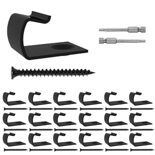 304 Stainless Steel Concealed Floor Starting Fastener Universal Decking Clips with Screws and 2 Drill Bit（50 Pack 50 Pcs