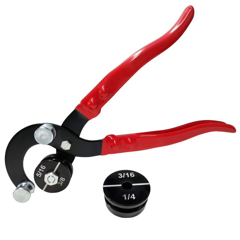 4 in 1 Tube Bending Pliers, 3/16" 1/4" 5/16" 3/8" Professional Brake Lines Bending Tool, 90 Degree Manual Tubing Bender for Copper Brass Aluminum and Thin Steel Pipes