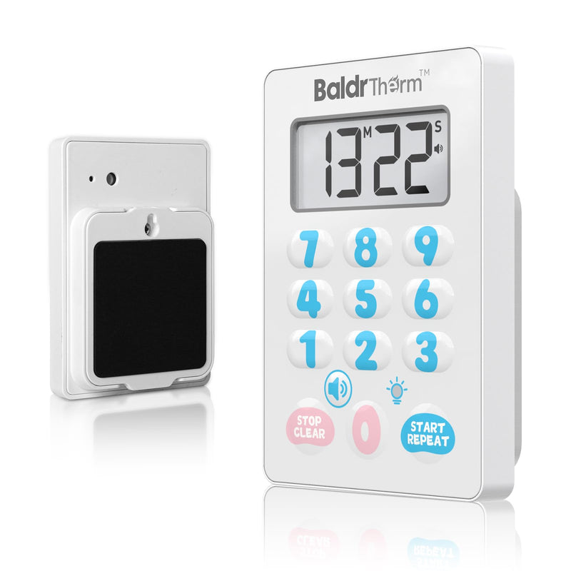 BaldrTherm Digital Kitchen Timer, Magnetic Waterproof Countdown Timer for Cooking, Shower, Workout, Classroom, Hair Color Processing, Cute.