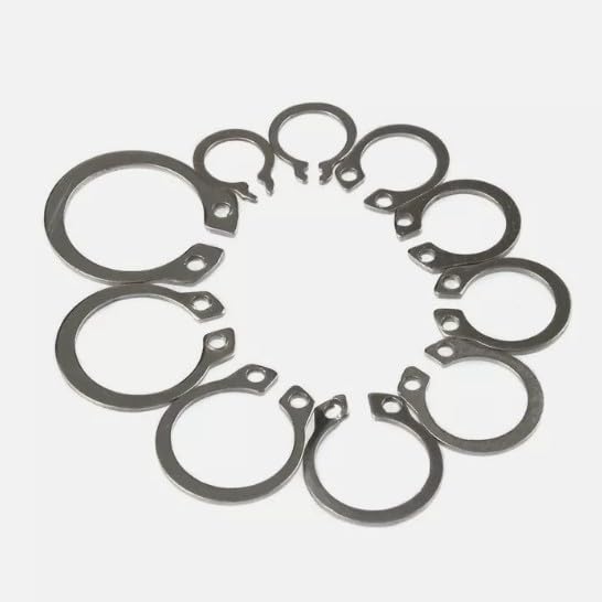 225PCS External Snap Rings Assortment Kit – 304 Stainless Steel Retaining Circlips Set – C-Clips for Shaft and Machinery Fastening – M3 to M25 Sizes with Storage Case