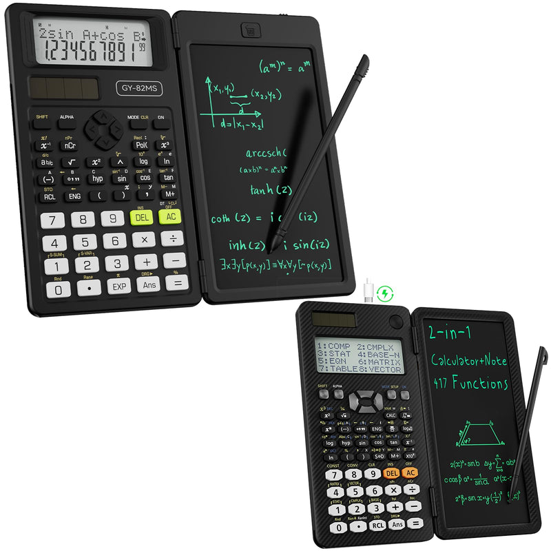 991ES MAX and 82MS Scientific Calculators with Notepad