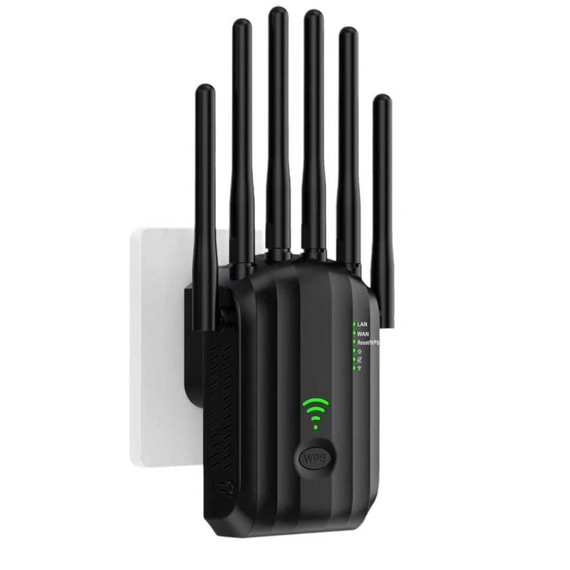 WiFi Extender,WiFi Extender Signal Booster for Home Covers up to 10000 sq.ft & 88+ Devices, New 6X Faster Wireless WiFi Repeater with Ethernet Port, WiFi Booster Compatible with All Routers (Black)