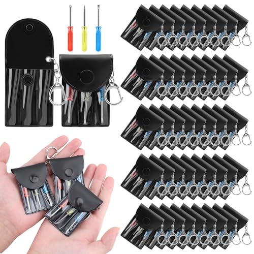 HOFASON Party Favors for Men Adults, 50 Pcs Mini Screwdriver Keychain Set