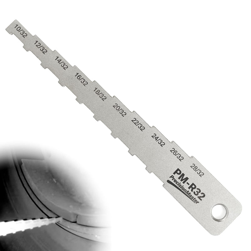 Brake Pad Measuring Tool – 32nds Brake Pad Thickness Gauge, 2-in-1 Technician Gauge for Brake Lining & Drum Wear, Stainless Steel Pocket Tech Gauge for Cars, Trucks, SUVs, (10/32-28/32)