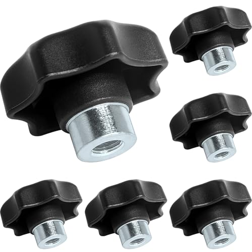 L-Track Fastening Knob, 3/8"-24UNF Thread, 6 Pack