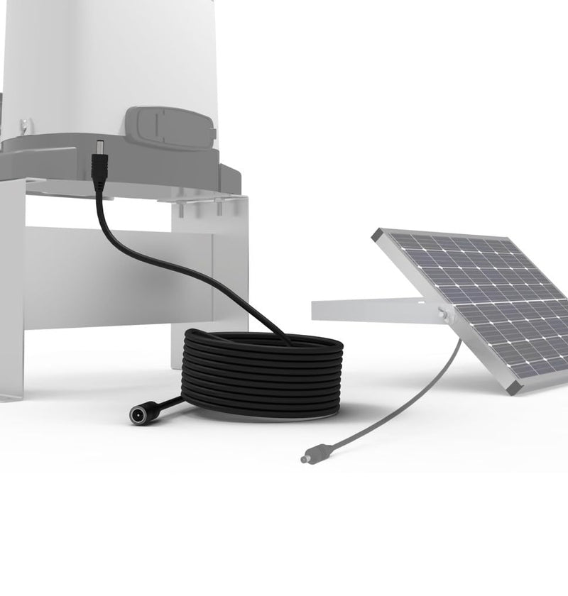 Blütezeit Solar Sliding Gate Opener System Expansion Kit - 33FT DC Link Harness for ME-GO-600 Gate Motor, Solar Controller Integration Module 33FT Extension Cord