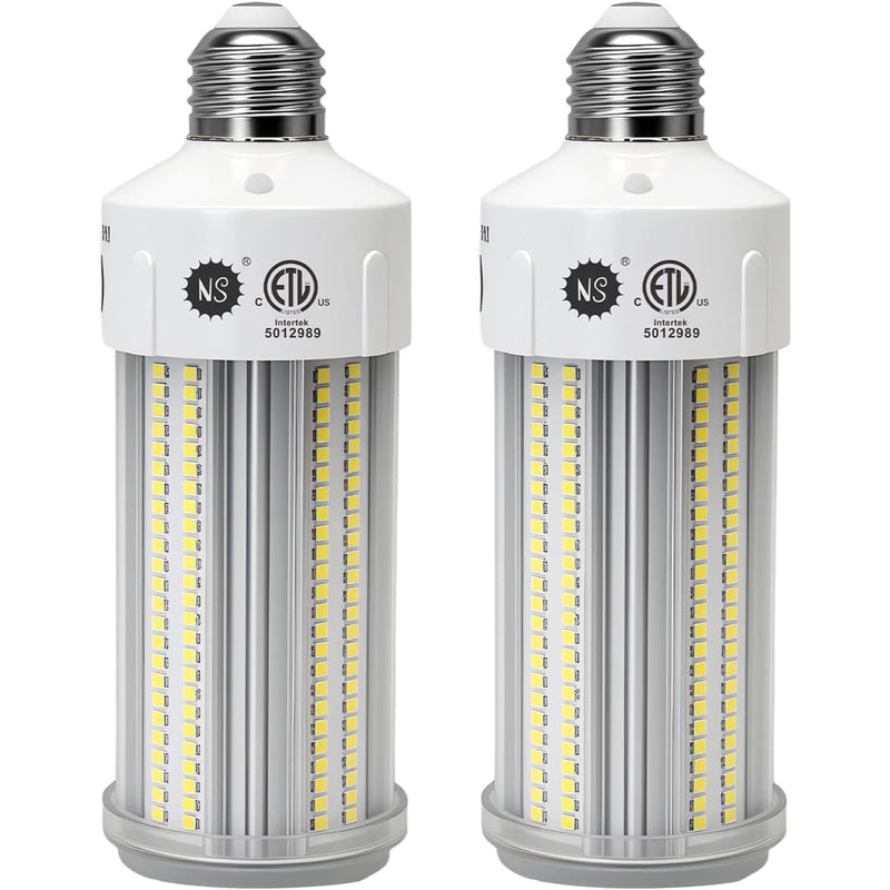 NS LED Corn Light Bulbs 9000 Lumens Super Bright (600W Equivalent), A19 60W E26 5000K Daylight, Energy Saving 90%, Non-Dimmable (1-Set)-for Home Workshop 60w White
