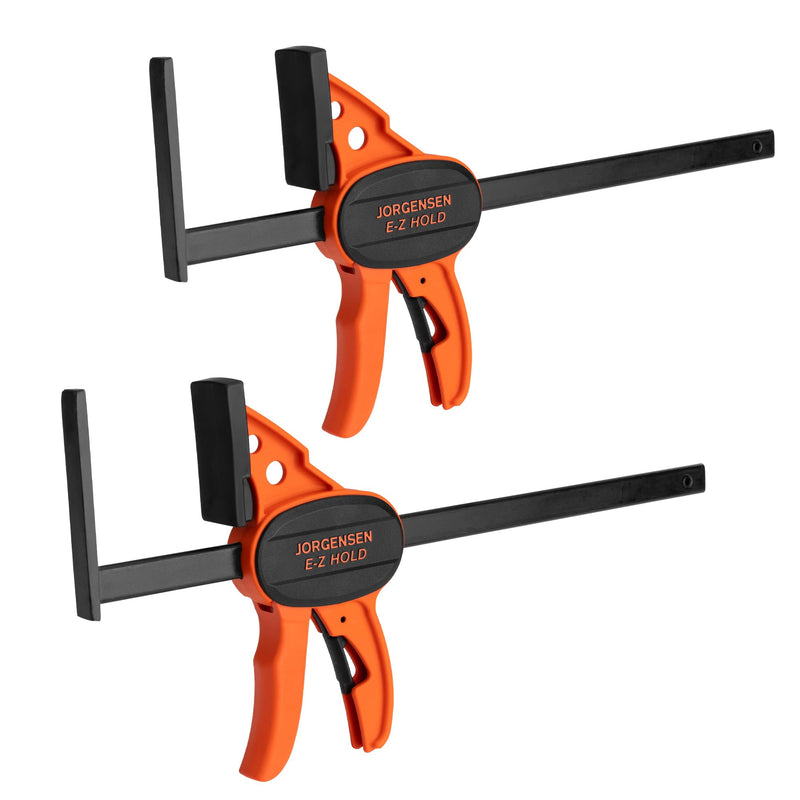 Jorgensen 9" Track Saw Clamps, Quick Release Clamp for Woodworking, Circular Saw Guide Rail System, 150lbs Load Limit, 2-7/16" Throat Depth, 2 Pack