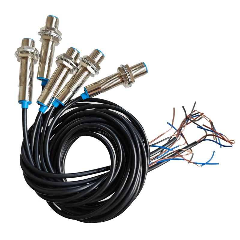 Hall Effect Proximity Sensor, NPN NO, Magnetic Proximity Switch, Normally Open, NJK-5002C, 3 Wires, DC 6-36V, 5 Pcs