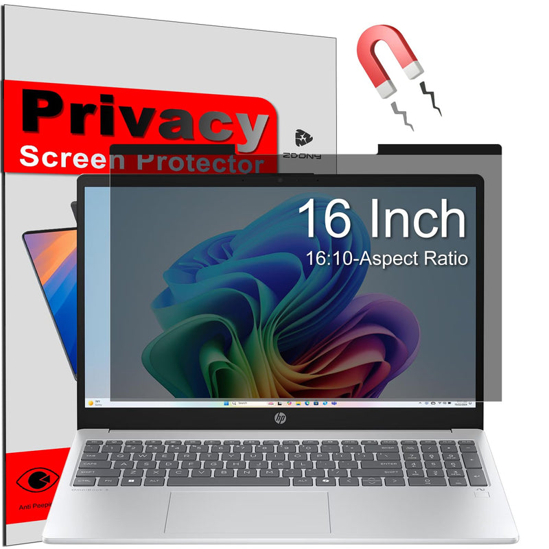KEANBOLL 16 Inch Magnetic Privacy Screen for Laptops (16:10) - Removable Anti-Glare Filter with Blue Light Reduction | Compatible with HP, Dell, Acer, Asus, Samsung, Lenovo Laptops etc 16-Inch 16:10 Aspect Ratio