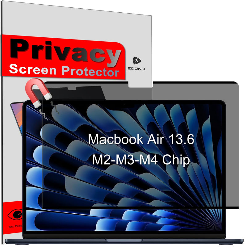 KEANBOLL Magnetic Privacy Screen for MacBook Air 13.6 Inch- Removable Anti-Glare Filter with Blue Light Reduction | Compatible with MacBook Air 13 inch (A3240 A3113 A2681 - M2, M3, M4) Macbook Air 13.6-Inch