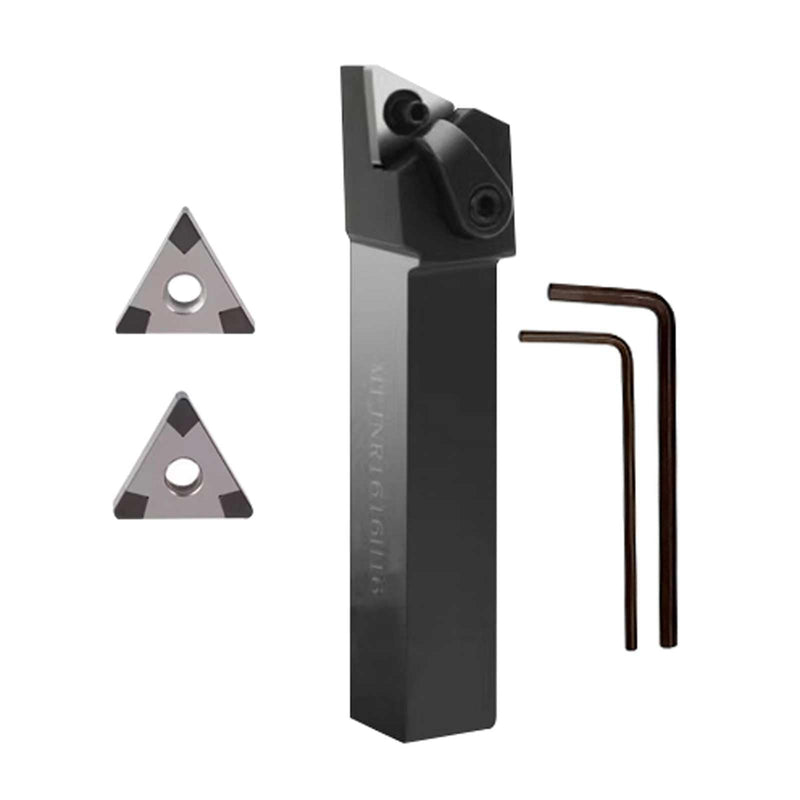 TNMG160404&TNMG160408 CBN-6 Boron Nitride Turning Insert with MTJNR1616H16 External Turning Lathe Cutting Tool Holder,High Speed Finishing of Heat Treated Steel,Sintered Ferrous Alloy and Cast Iron