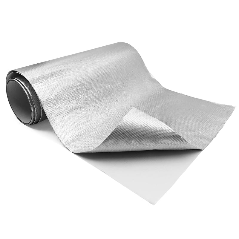 11.8'' X 118.1'' Aluminized Heat Shield Tape, Fiberglass Insulation Thermal Barrier Self Adhesive Backed Blanket Mat Reflective Material High Temp Protection 11.8 x 118.1 Inch