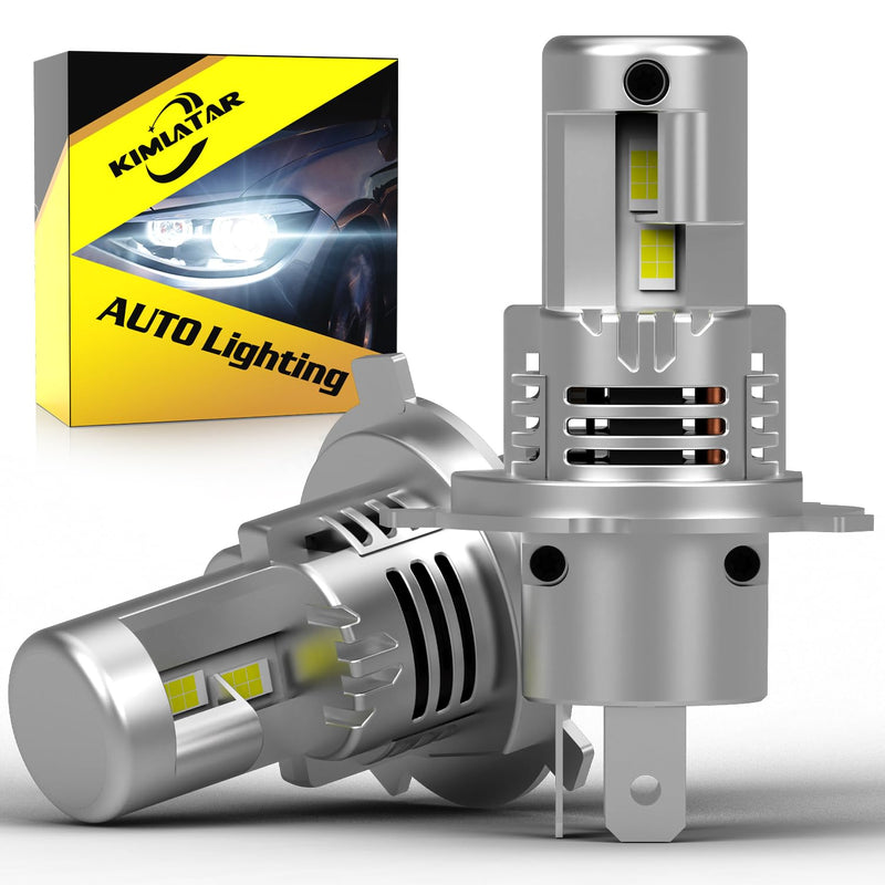 Latest H4 Light Bulbs Super Bright Upgraded 900% 60000LM Brightness,1:1 Halogen Mini Size,10-Year Lifespan,Plug and Play,H4/9003 Fog Bulbs,Pack of 2 H4/9003
