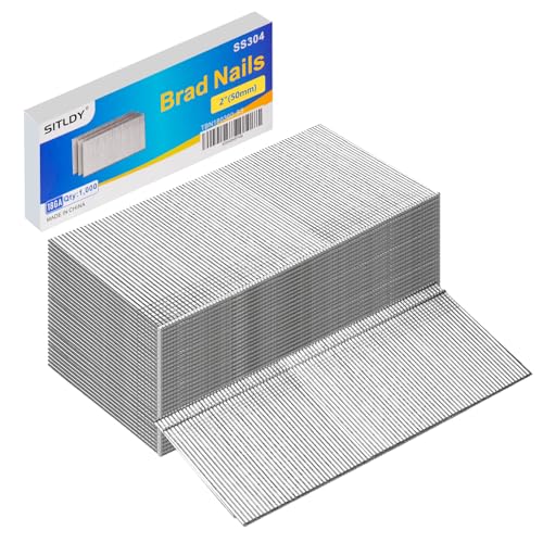 18 Gauge 304 Stainless Steel Brad Nails 2.0-Inch 1000-Pack 2"-1000 pcs