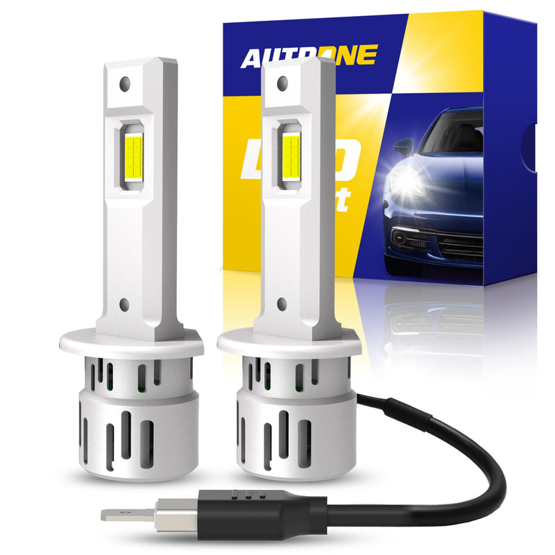 AUTOONE H1 LED Bulb, 800% Brighter, 5 Min Quick Install, 20 Years Lifespan, No Flicker, 99% Compatibility, Pack of 2