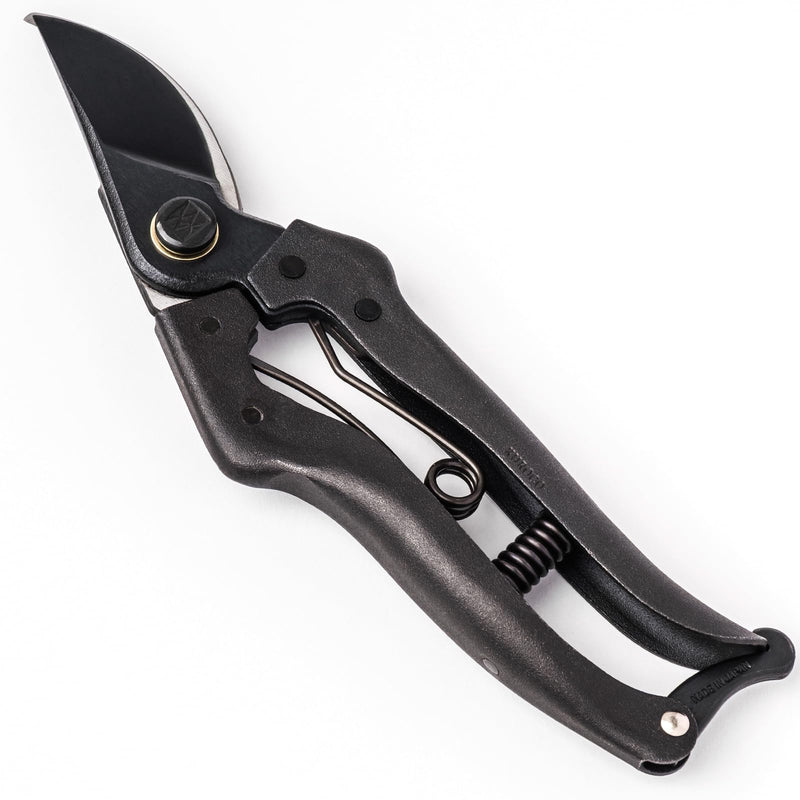 Professional Forged Bypass Pruning Shears 7.9" Japanese Hand Garden Scissors Made in Japan (Cusion-Spring Model) Cusion-Spring Model