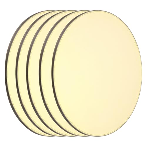 MECCANIXITY 5 Pcs Round Brass Plate, 80mm(3.15") Dia Pure Copper Sheets,2mm H62 Brass Copper Metal Sheet for Crafts, DIY, Electrical Repairs, Industrial Use, Metal Stamping 0.08 x 3.15 inch