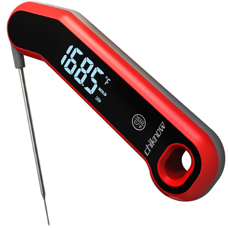 0.5 Sec Instant Read Meat Thermometer Digital with Auto-Rotating Large LCD Display & Motion Sensing, ±0.5°F Accuracy, IP67 Waterproof Food Thermometer for Cooking BBQ Grill Smoker Candy