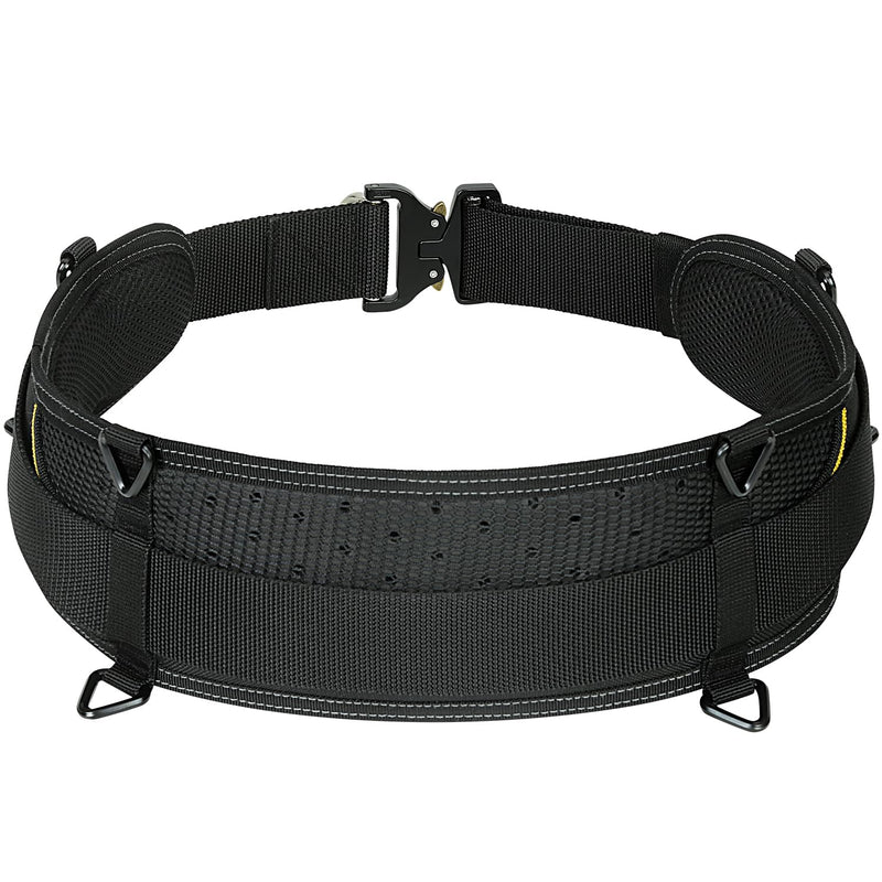 Multifunctional 33 Inch Tool Belt with Insurance Insert Buckle, 50 inch Adjustable Waist, Black, Fine Stitching XL