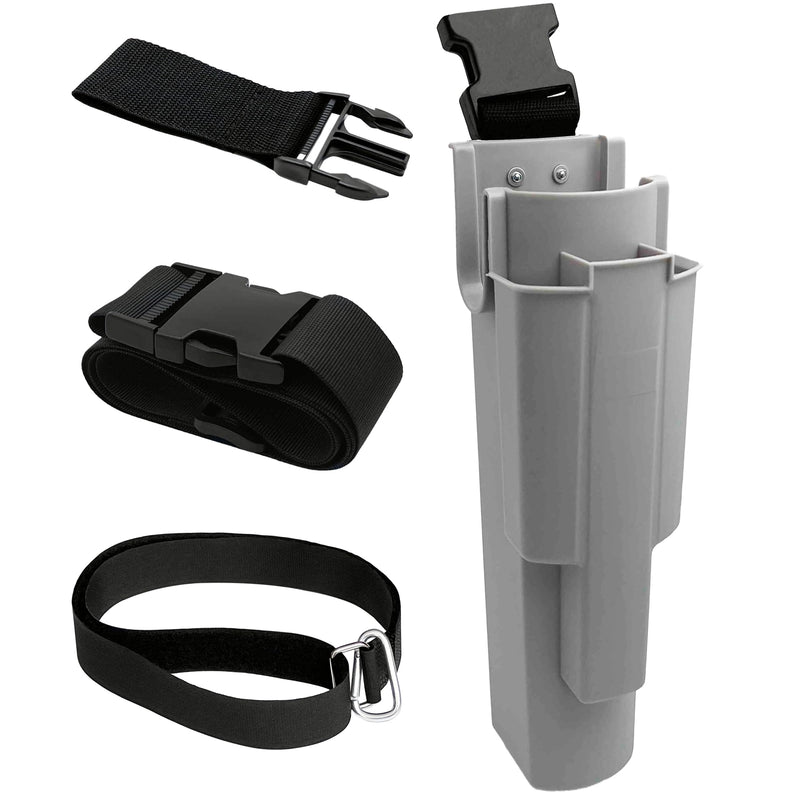 Window Cleaning Holster with Belt and Quick-Connect Leg Strap | Detachable Squeegee Holder Tool, Removable Side Bucket, Multi-Tool Waist Carry Design with Quick Connect Leg Strap
