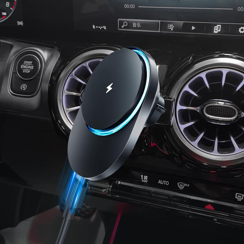 CLEC for Mercedes-Benz GLB-Class 2020-2022 Magnetic Wireless Charger Car Phone Holder Mount Custom Fit for Benz GLB-Class 2020-2022 15W Fast Charging Car Phone Holder Wireless Charger