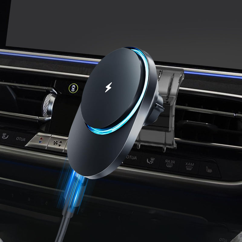 CLEC for BMW X5 2018-2023 X6 2020-2022 Magnetic Wireless Charger Car Phone Holder Mount Custom Fit for BMW X5 2018-2023 X6 2020-2022 15W Fast Charging Car Phone Holder Wireless Charger