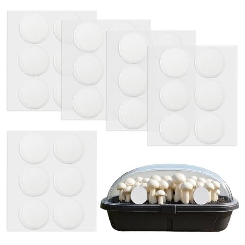 Monotub Adhesive Filter Disks, 2.5" Monotub Filter Discs for Mushroom Growing Supplies 3MM Thick Synthetic Filter Paper Stickers Replacement Mushroom Box Filter Pads for Mono Tub - 30 PCS