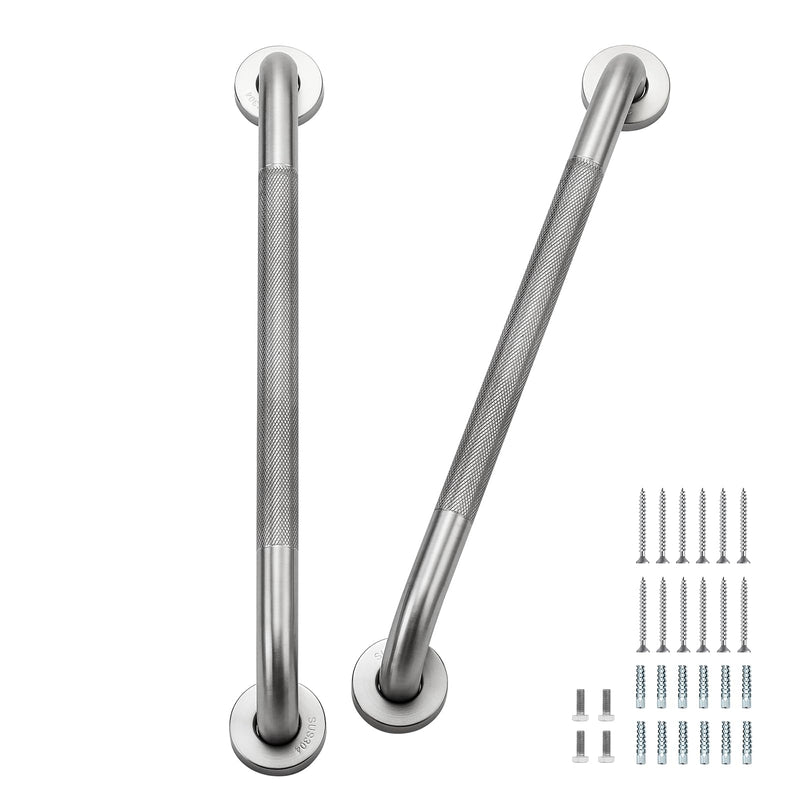 Grab Bars for Shower 2 Pack 18-Inch, Stainless Steel Anti-Slip Safety Shower Handle for Elderly Bathroom Wall Support Handicap Handicap Grab Bars for Seniors, Brushed Nickel 18 Inches