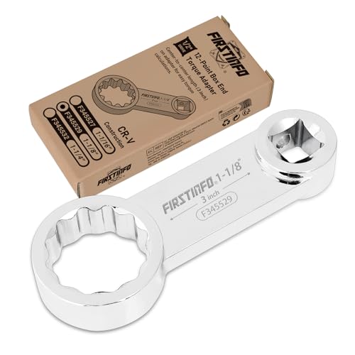 FIRSTINFO 1/2-inch Drive 1-1/8" Torque Adapter, 12-Point Box End 1/2-inch Drive / 1-1/8"