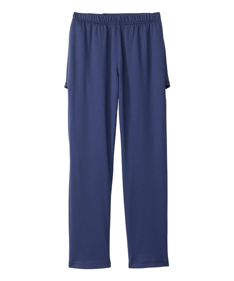 Silverts Women’s Adaptive Clothing Open Back Pants, Assisted Dressing Knit Bottoms for Elderly, Nursing Home & Rehab Wear Large Ink Blue