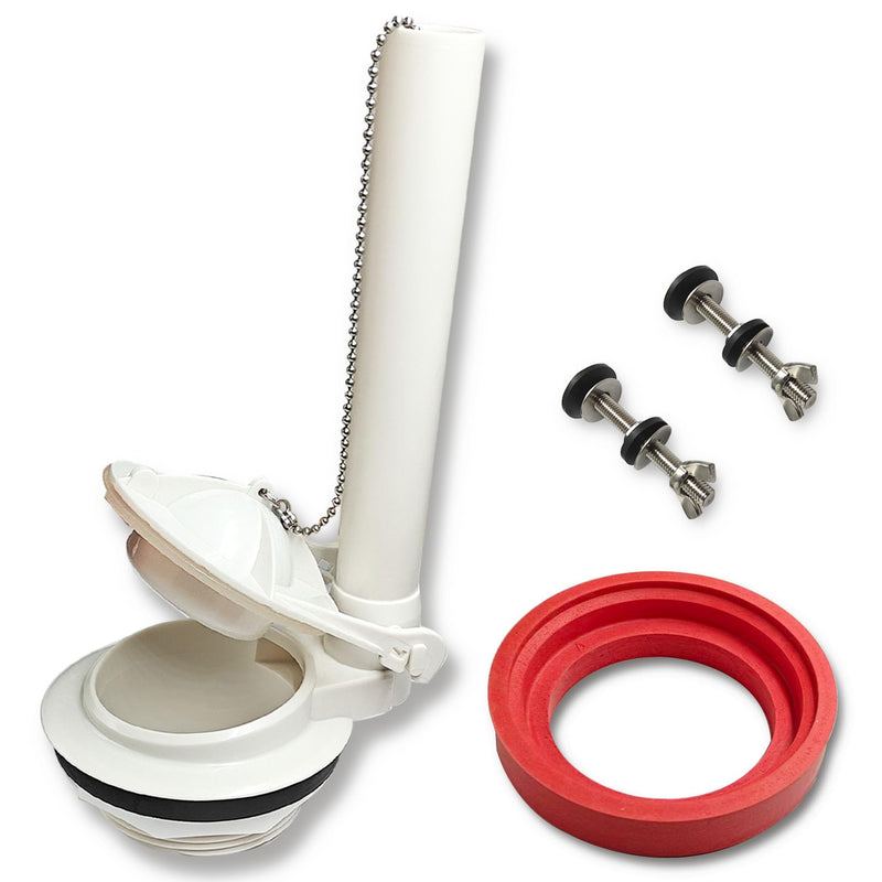 Toilet Flush Valve for American Standard Champion 4/Titan/Duravit, for American Standard Champion 4149a/4215a/4260/4266 Tanks, Includes Flapper/Gasket/Bolt Kit