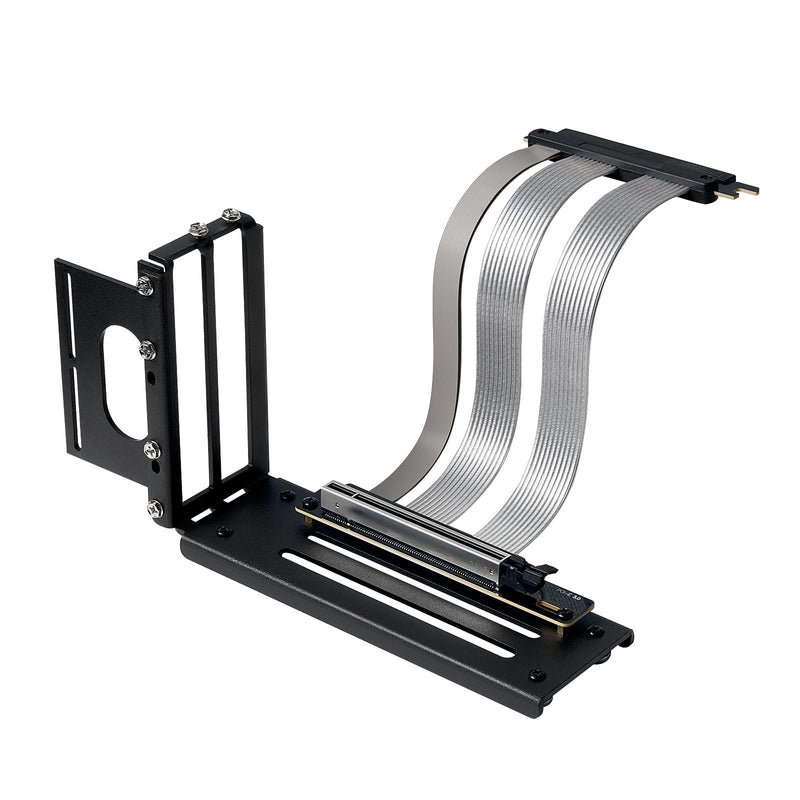PCIE 5.0 Riser Cable with 3 Slots Vertical GPU Mount Bracket Kit, Gen 5 GPU Graphics Card Extension Cable, PCI-E 16X 128GB/s Compatible with PCIE 4.0 and WRX80/ 90E, RTX4090/ 5090/ RX7900XTX, 200mm