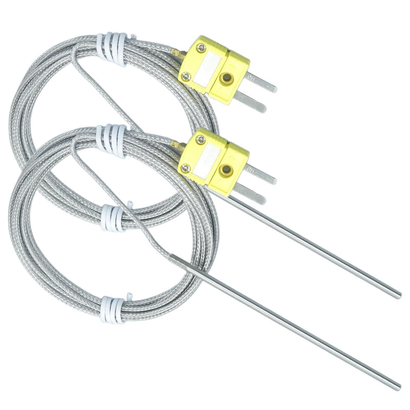 TCE-K02H3-100 K Type Thermocouple Probe Temperature Available from 68°F to 1120°F for K-Type Thermocouple Sensor Furnace Input Instruments (2PCS)