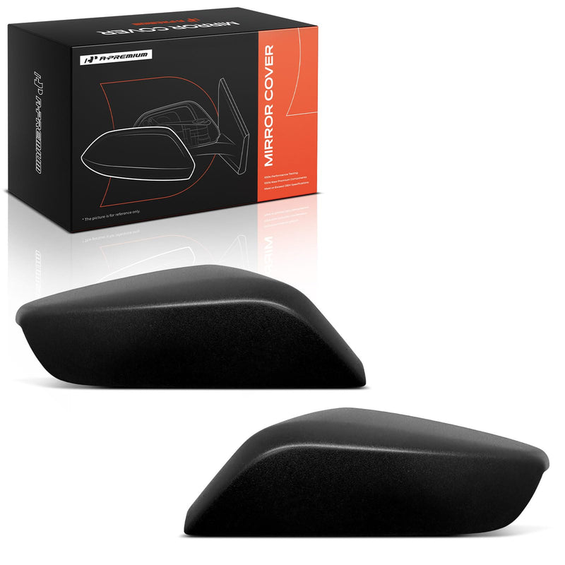 A-Premium 2 PCS Driver and Passenger Side Rearview Mirror Covers Caps - Compatible with Chevy Chevrolet Malibu 2016 2017 2018 2019 2020 2021 2022 2023 2024 2025 - Textured Black
