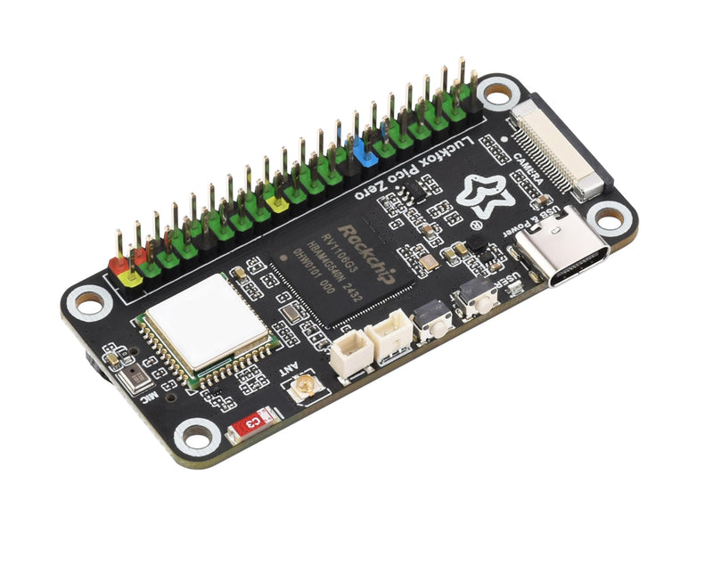 Pico Zero Linux Micro Development Board, Based On RV1106G3 Chip, 1 Tops Computing Power, 8GB eMMC, with Wireless Module, Lead Out Camera and Other Interfaces,Support Intelligent Coding