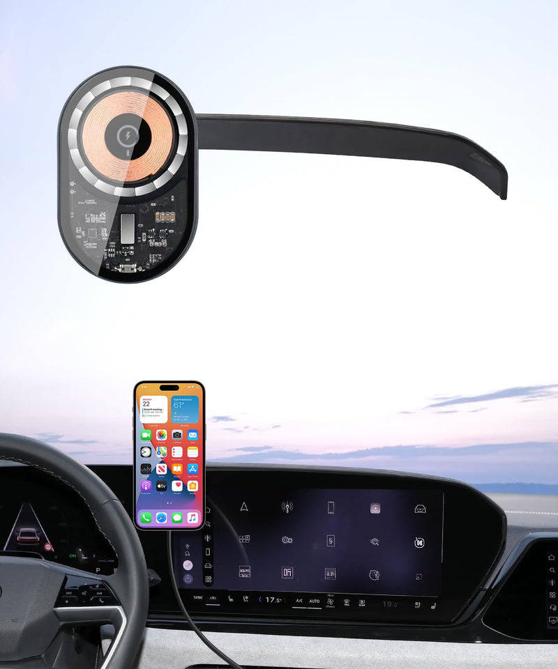 15W Wireless Charging Car Phone Holder for Audi A6,A5,S5,Q5,SQ5,Q6L e-tron | Magsafe Accessories Fast Charging Magnetic cell phone Holder Clip Compatible with iPhone Android, 3D Fit Vehicle Phone Stand For 14.5-inch 2026 A5/A6/S5/Q5/SQ5/Q6L e-tron