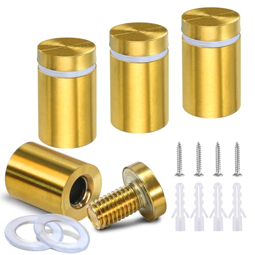 19 x 30mm (Dia. x L) Stainless Steel Standoff Screws - Gold - 24 Pieces 19 x 30mm / 0.75" x 1.18"